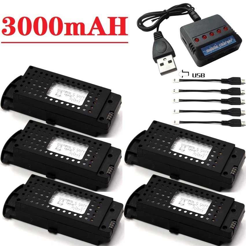 Eachine Drone E58 - Q6 ドローンバッテリー 3.7V 3000mAh G6 S6