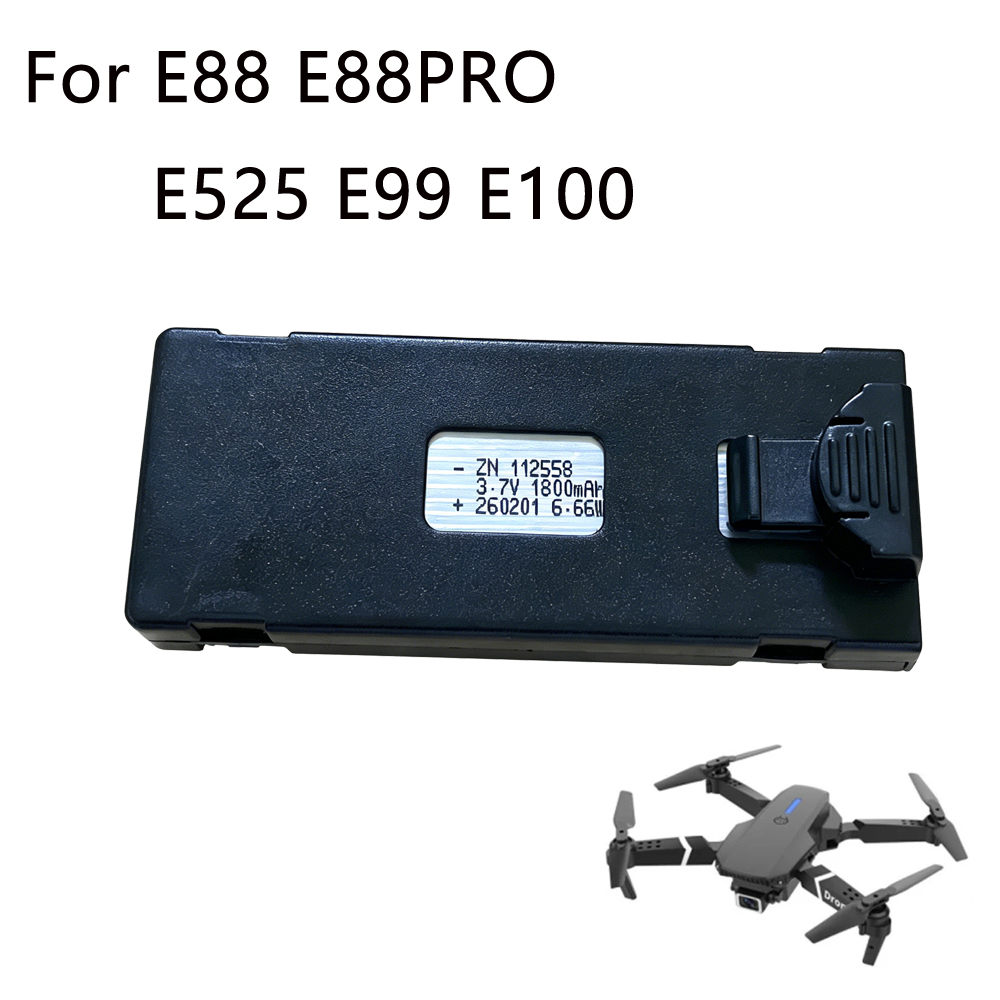 Eachine Drone E58 - E88 ドローンバッテリー 3.7V 1800mAh 充電式リチウムイオンバッテリー RC