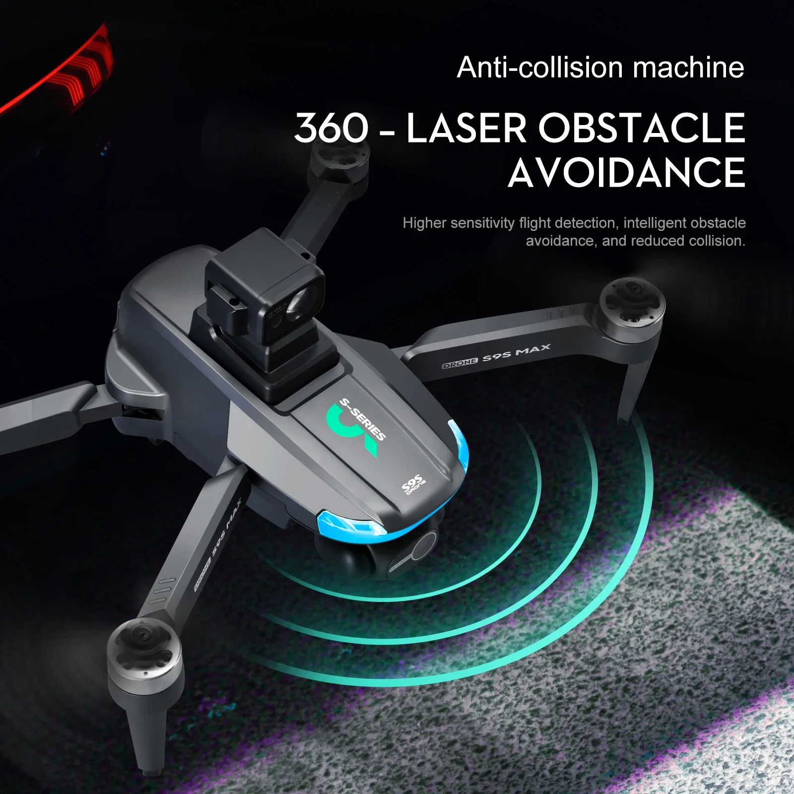 新しい S9S MAX ミニドローン 4K 2 軸 PTZ  - Drone Camera Wide Angle のレビューと価格