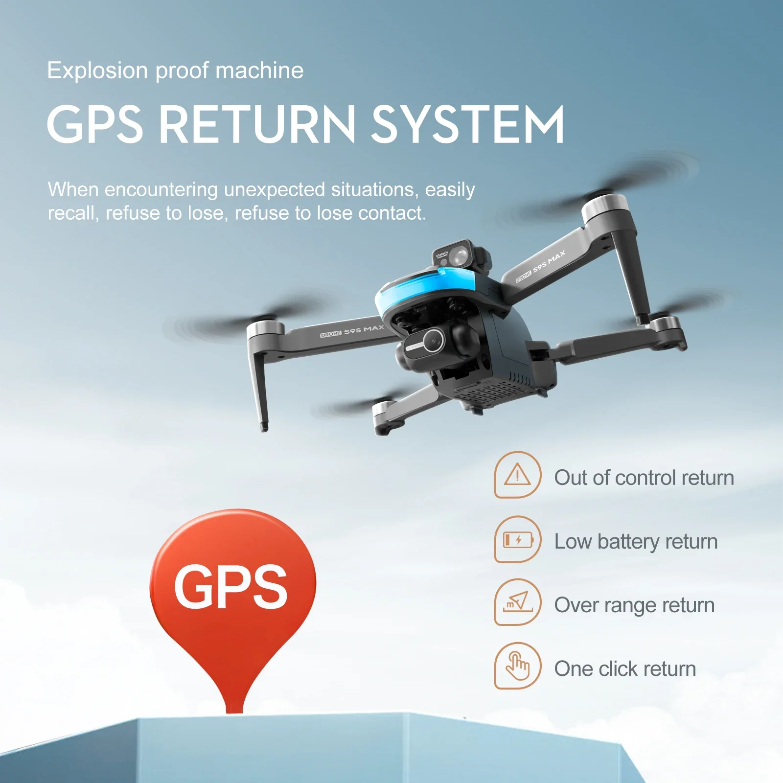 新しい S9S MAX ミニドローン 4K 2 軸 PTZ  - Drone Camera Wide Angle のレビューと価格