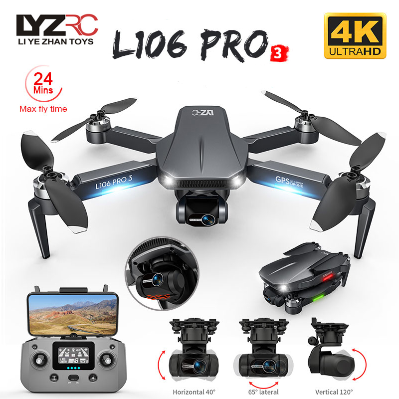 ドローンL106pro 3,4K 5g,wifi,fpv,折 - Drone Camera Professional のレビューと価格