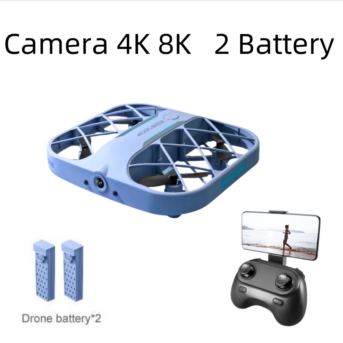 JJRC H107 FPV RCドローン（バッテリー2個付き - Drone Camera Lens のレビューと価格
