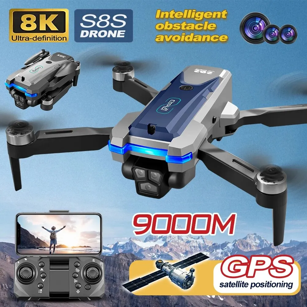 折りたたみ式リモートコントロールドローンRCS8S GPS, - Drone Camera Wide Angle のレビューと価格